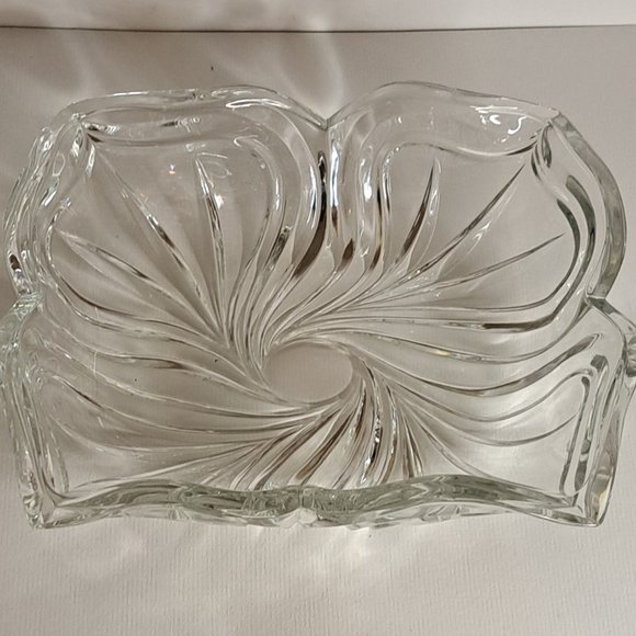 Mikasa Other - Mikasa "Spring Flair" Rectangle Heavy Crystal Cut Candy Dish 8"